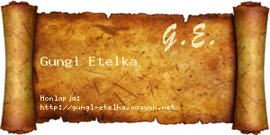 Gungl Etelka névjegykártya